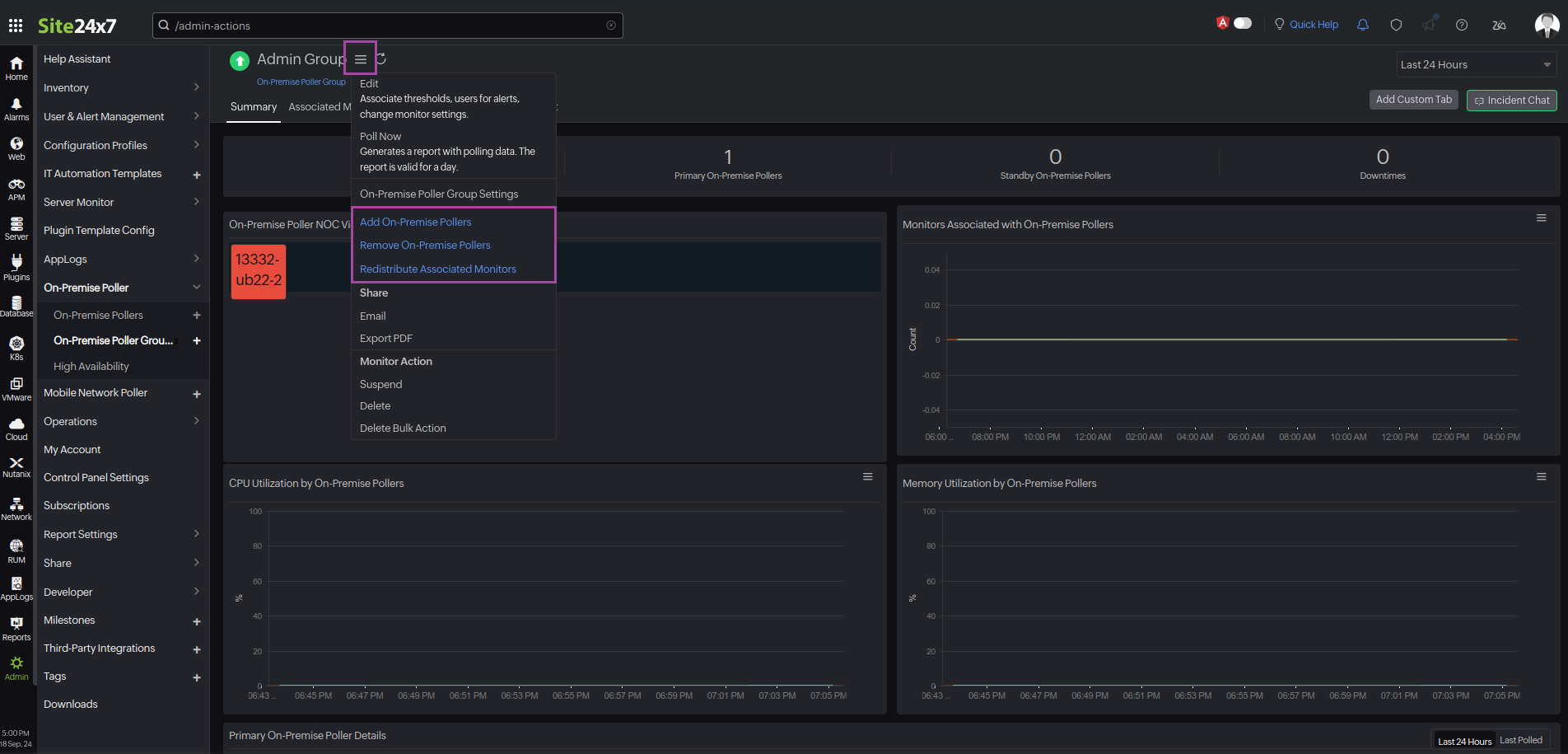 On-Premise Poller Group settings