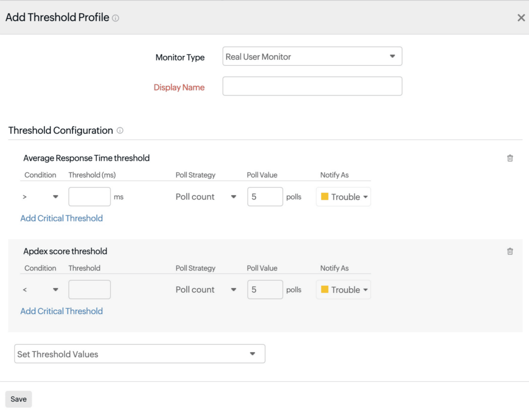 Add threshold profile