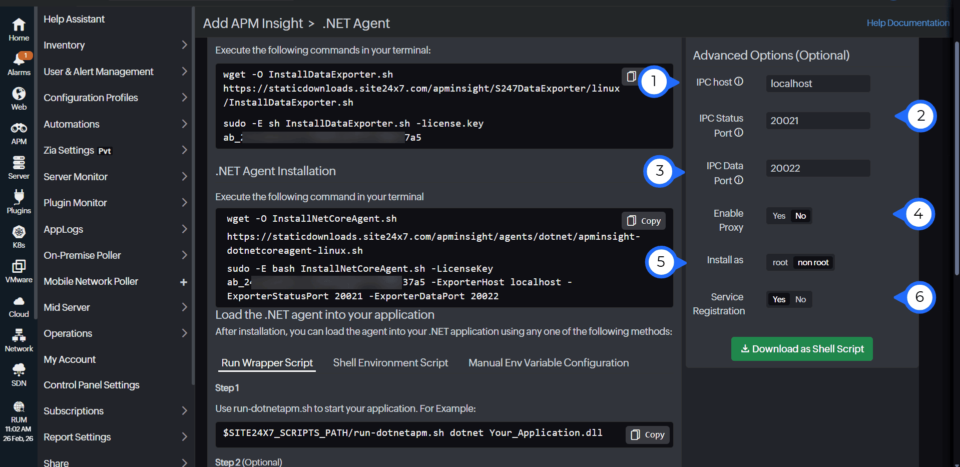 Advance configuration Advance configuration