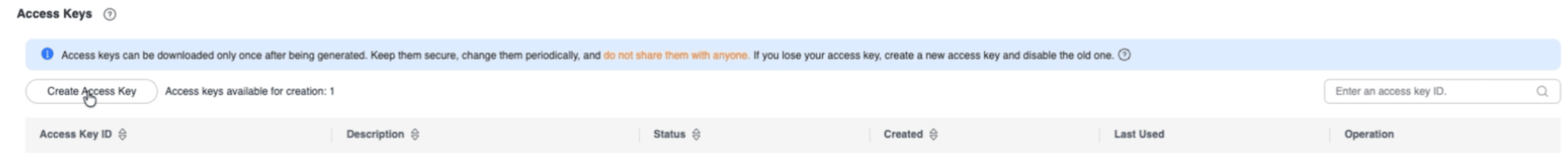 access key
