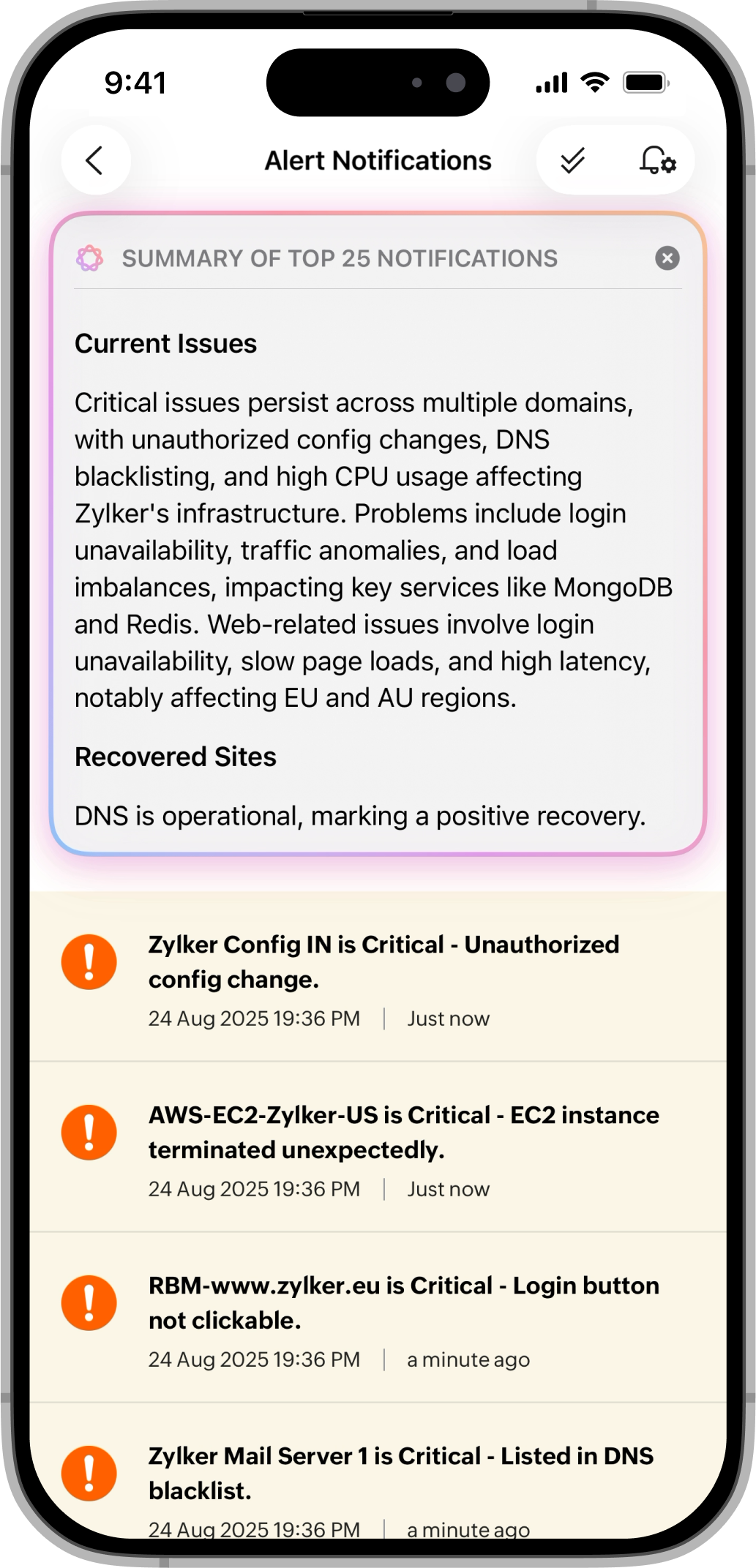 Notification Summary