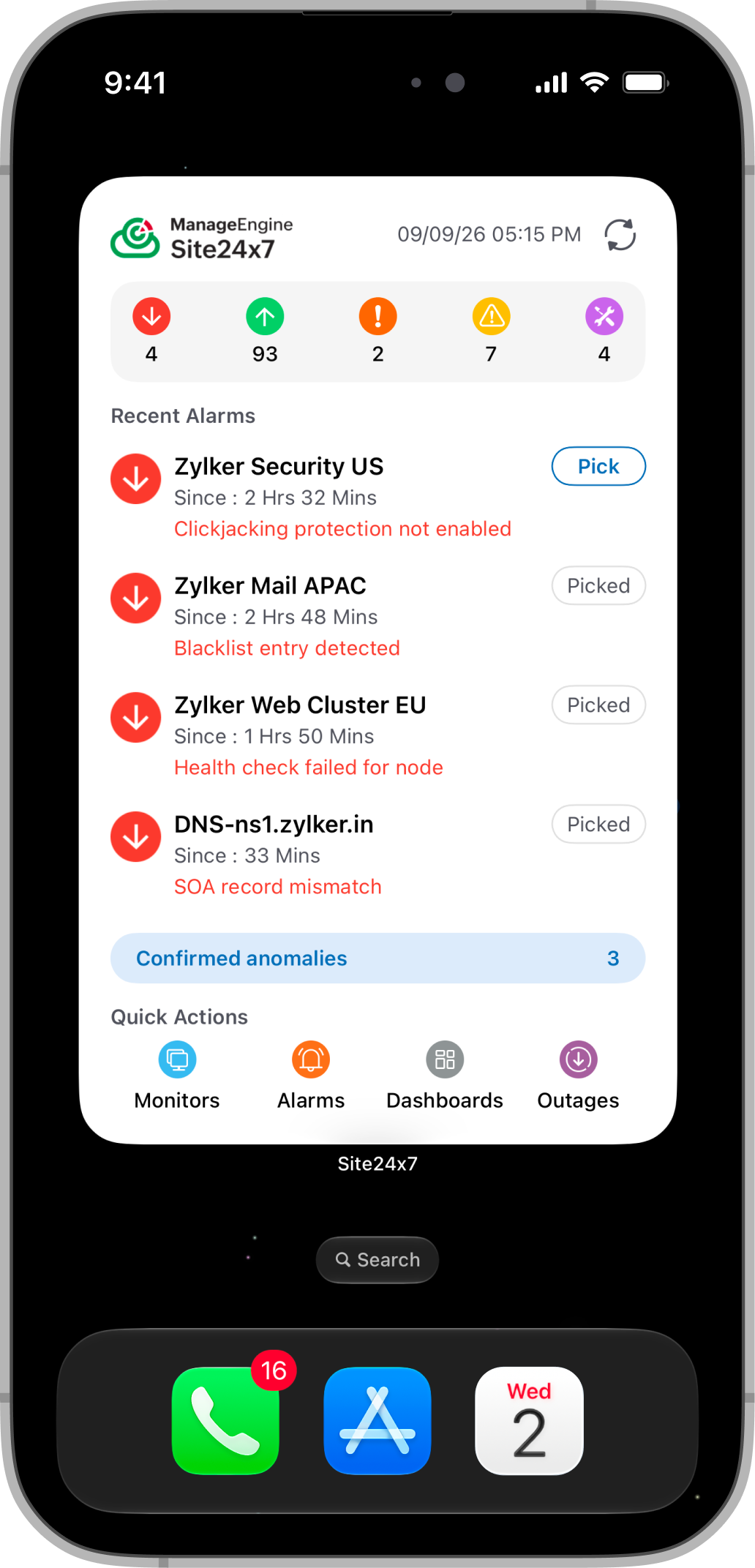 Operational Widget Operational Widget