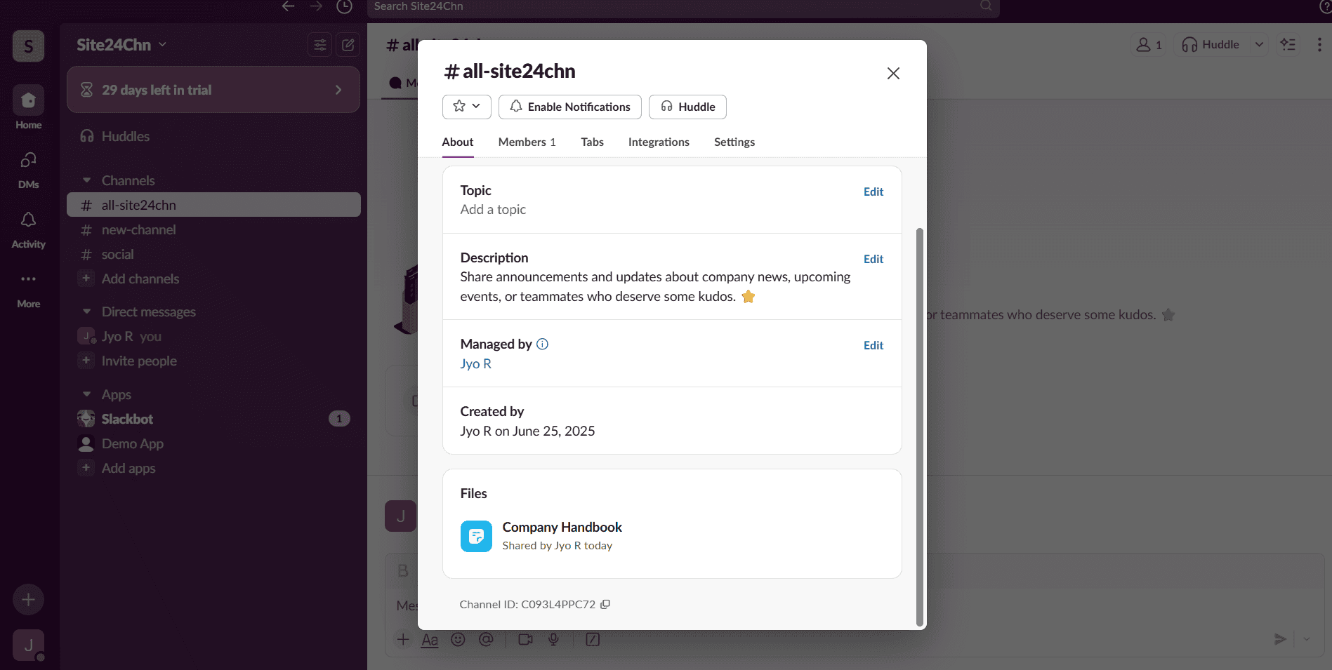 Slack Channel Id Slack Channel Id