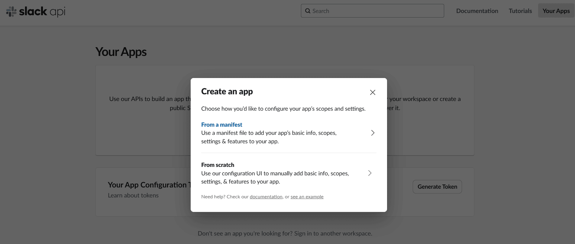 Slack Create an App Slack Create an App