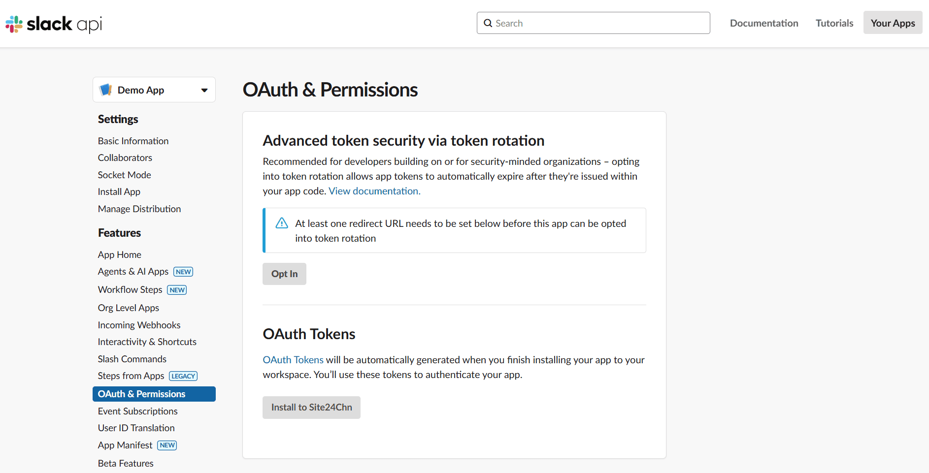 Slack OAuth and Permissions Slack OAuth and Permissions