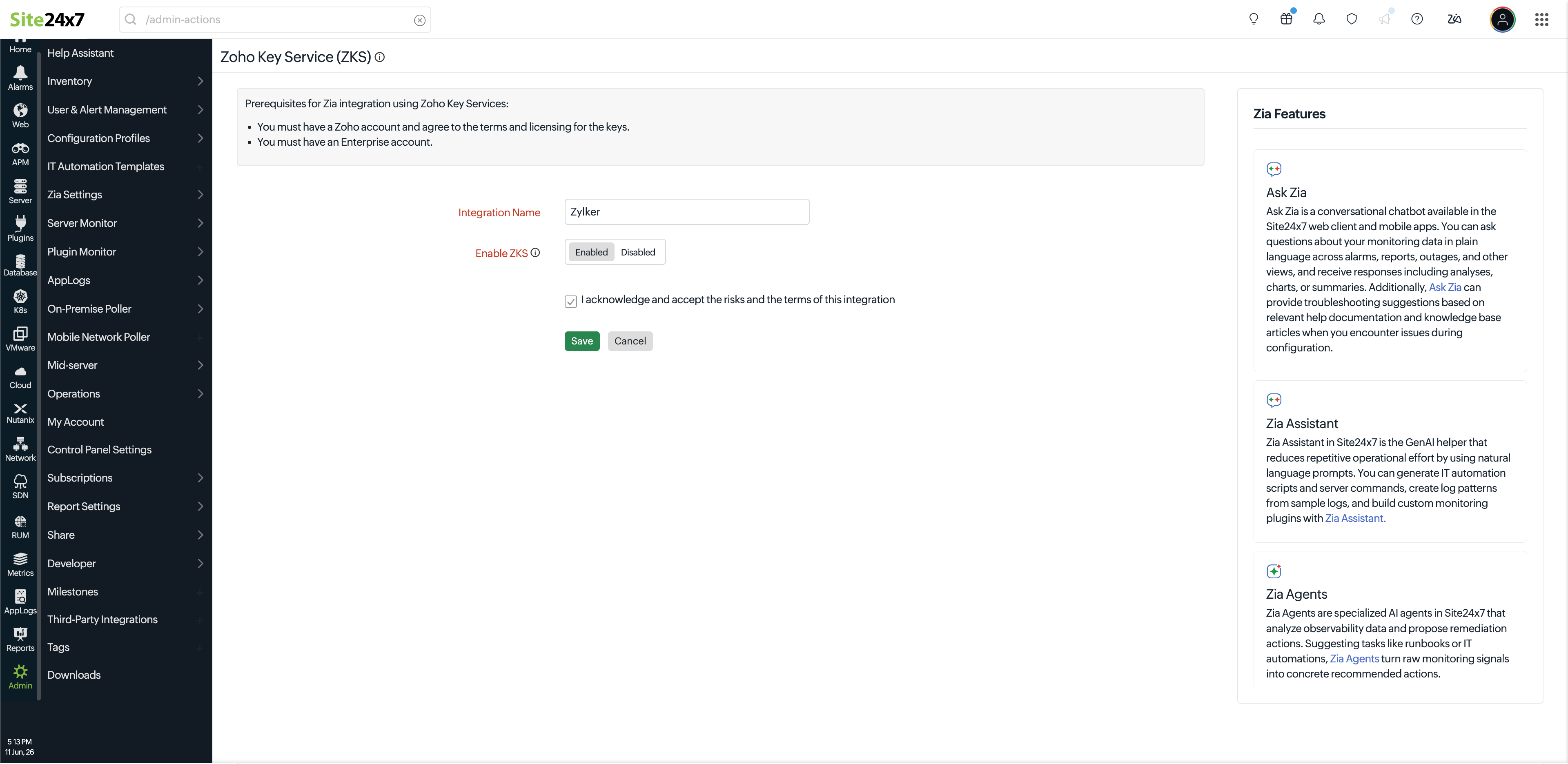 ZKS Integration